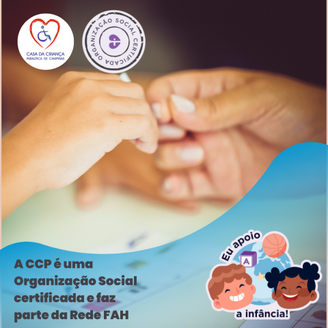CCP é certificada pela Fundação Amor Horizontal como Organização Social parceira da Rede FAH